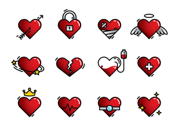 Heart Icon Free Vector - vector gratuit #408339